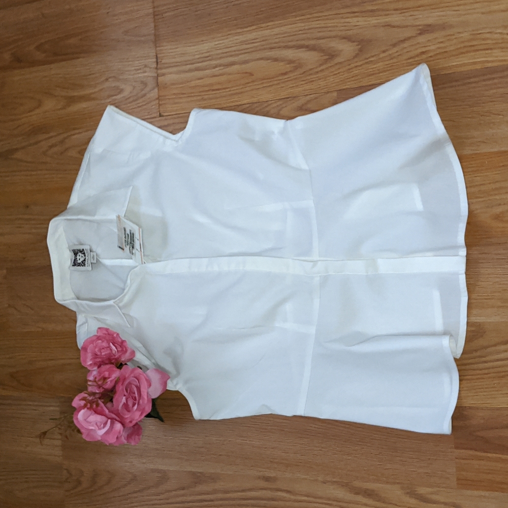 Blouse Ann Klein White Size 2 Petite